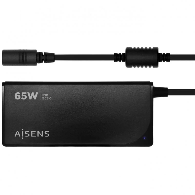 CARGADOR PORTATIL AISENS 65W AUTOMATICO + 9 CONECTORES + USB-A