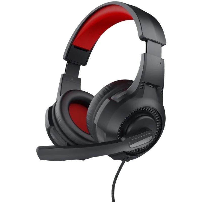 AURICULARES + MICROFONO TRUST HEADSET JACK 3,5MM BLACK/RED